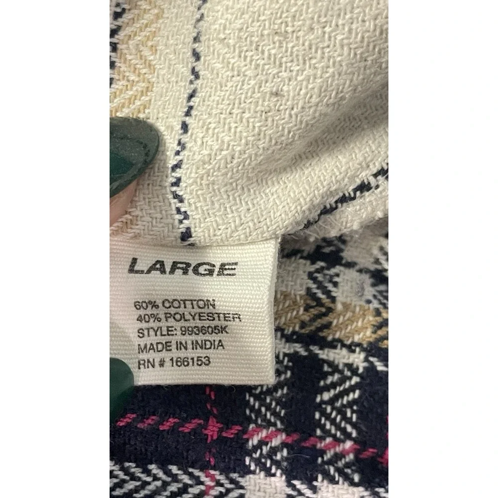 Warm & Cozy Lifestyle Plaid Cropped‎ Shirt Jacket Women's Size L